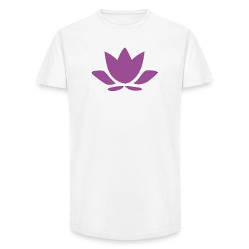 Lotus Flower Lotus Flower Yoga Symbols Violet - Long Fit Men's T-Shirt - white - Front - AI Model Male 185 light (185cm)