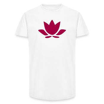 Lotus Flower Lotus Flower Yoga Symbols - Long Fit Men's T-Shirt - white - Front - AI Model Male 185 light (185cm)