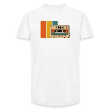 1984 Birthday 1984 Born in 1984 Birthday - Long Fit Men's T-Shirt - white - Front - AI Model Male 185 light (185cm)