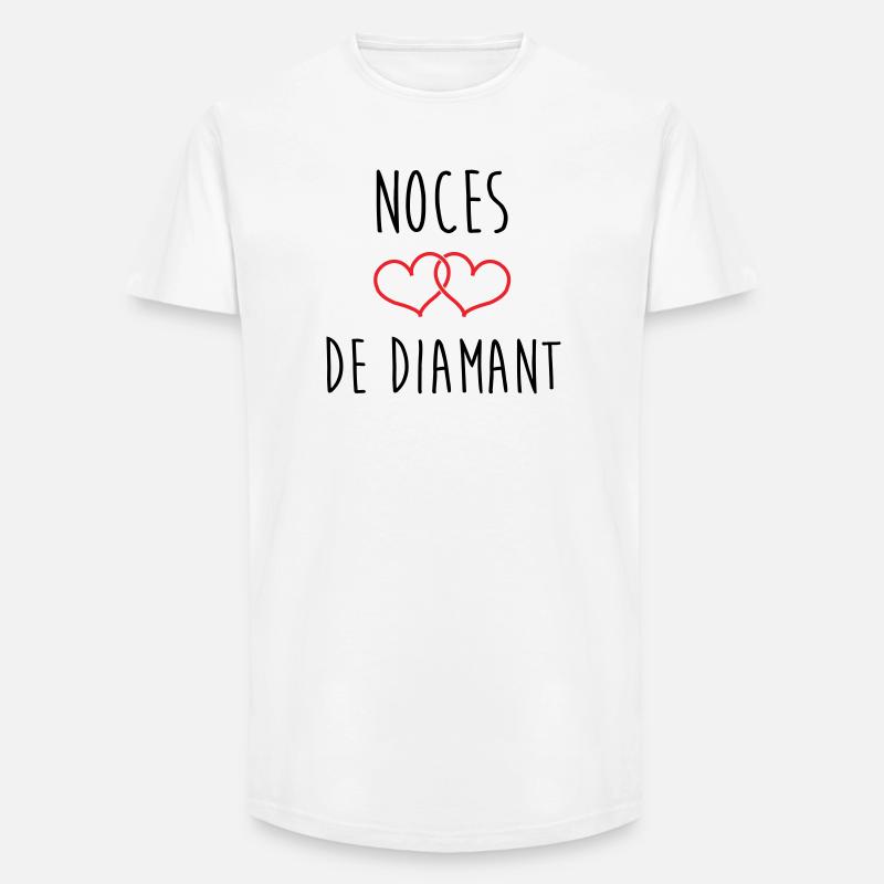 Wedding Anniversary - Diamond Wedding (60 years) - Long Fit Men's T-Shirt - white