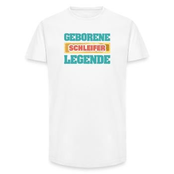 Legend Grinder - Long Fit Men's T-Shirt - white - Front - AI Model Male 185 light (185cm)