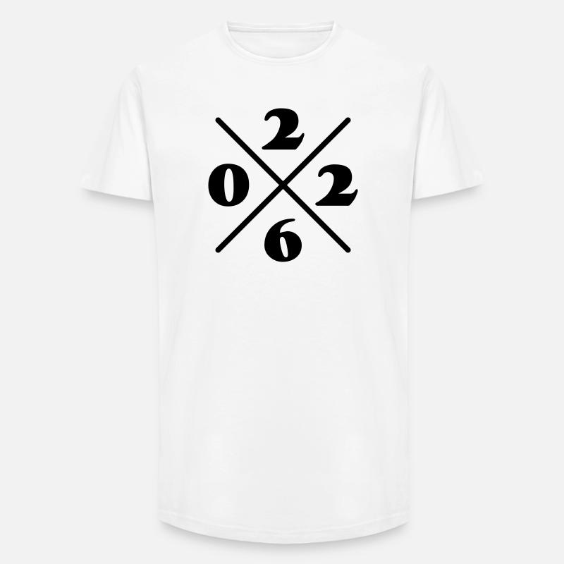 2026 Element Jahr - Long Fit Männer T-Shirt - Weiß
