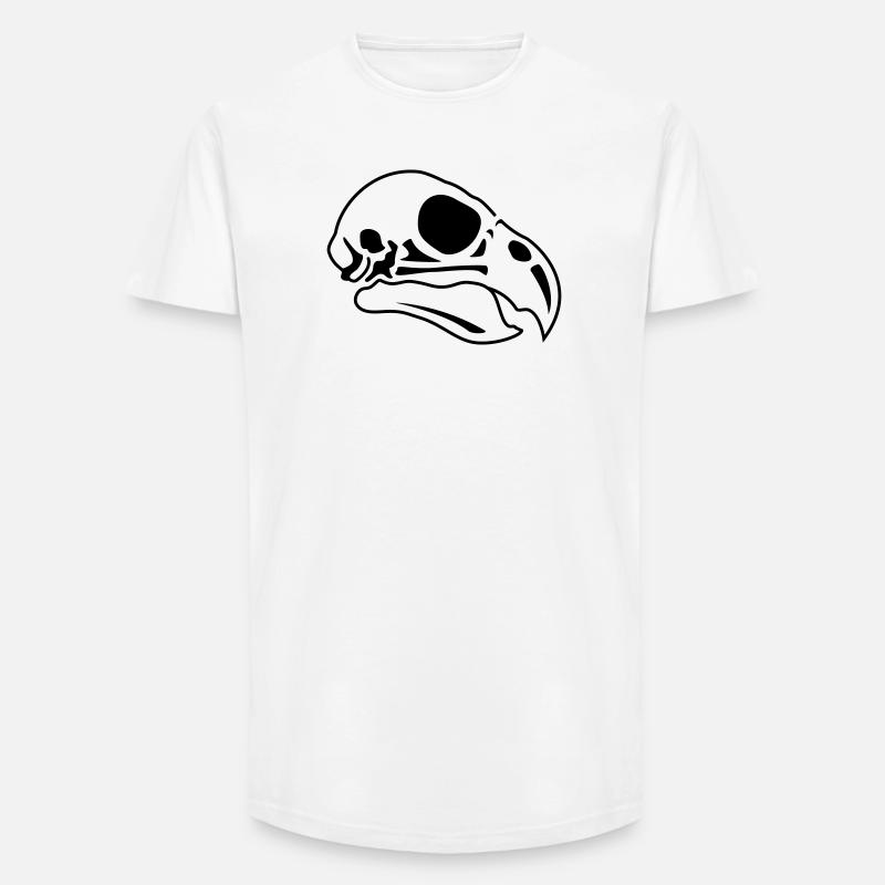 Vogel Schädel - Long Fit Männer T-Shirt - Weiß