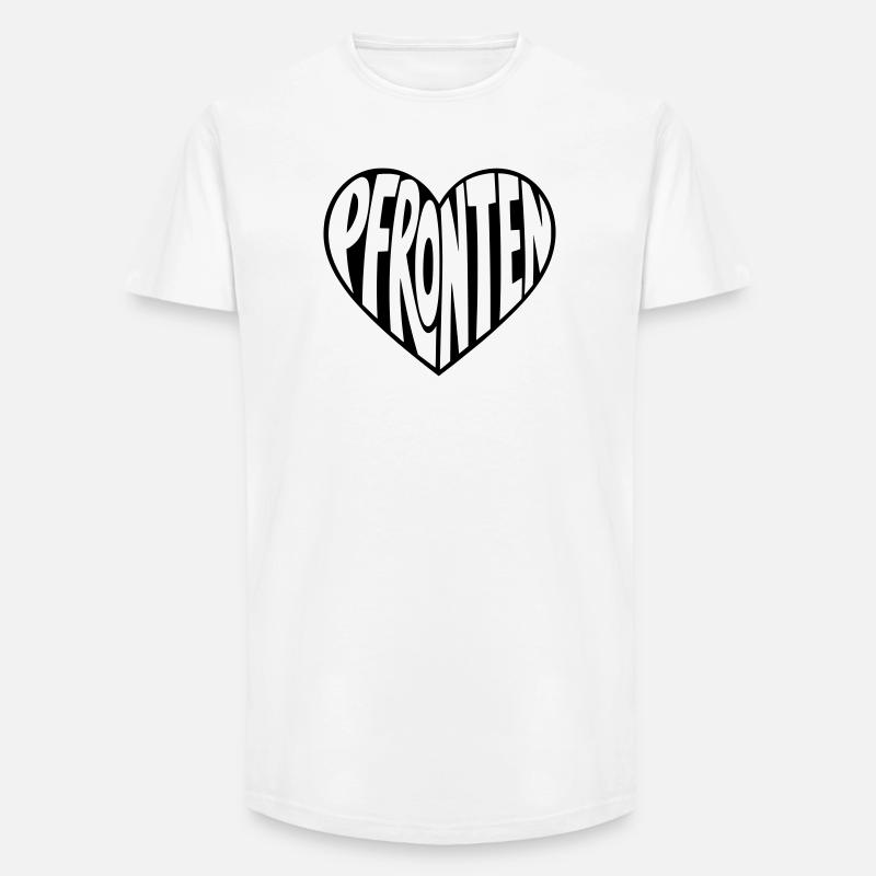 Pfronten Allgäu im Herzen - Long Fit Männer T-Shirt - Weiß