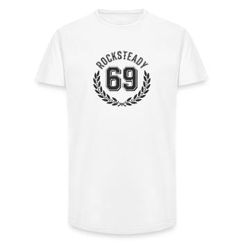 Rocksteady 69 Laurel Wreath - Long Fit Men's T-Shirt - white - Front - AI Model Male 185 light (185cm)