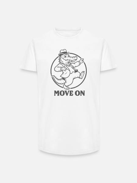 Dancing SKAlligator in a suit - Long Fit Men's T-Shirt - white