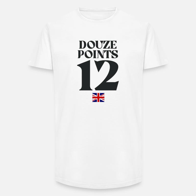 Douze Points Eurovision - T-shirt coupe longue homme - blanc