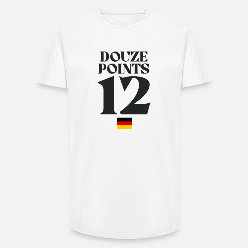 Dozen Points 12 Germany Eurovision - Long Fit Men's T-Shirt - white
