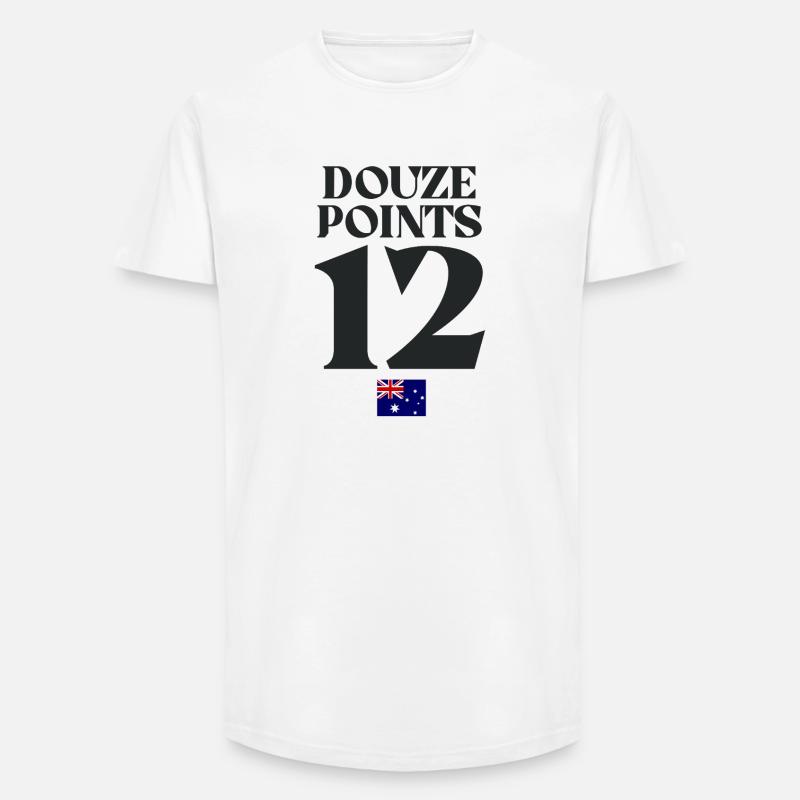 Twelve Points Australia Eurovision  - Long Fit Men's T-Shirt - white