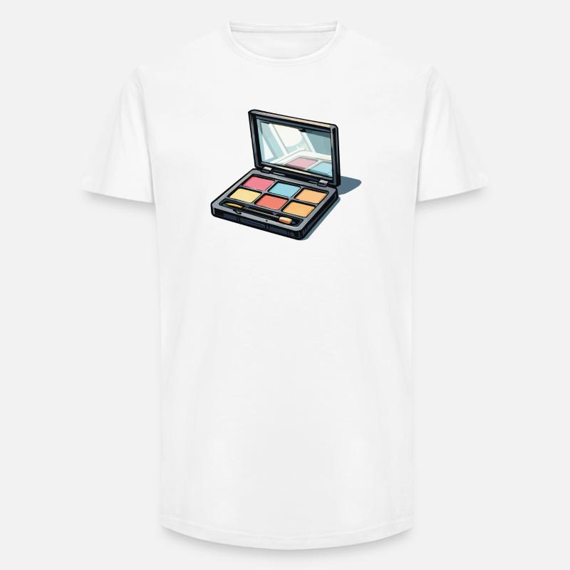 Farbenpalette Kunst: Makeup-Illustration - Long Fit Männer T-Shirt - Weiß