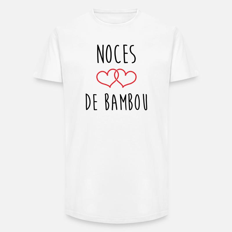 Bambushochzeit 79 Jahre Ehe - Long Fit Männer T-Shirt - Weiß