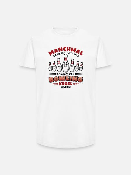 Bowling Lustiger Spruch – Lachende Kegel - Long Fit Männer T-Shirt - Weiß