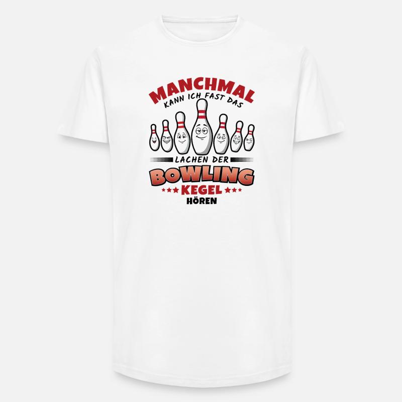 Bowling Lustiger Spruch – Lachende Kegel - Long Fit Männer T-Shirt - Weiß
