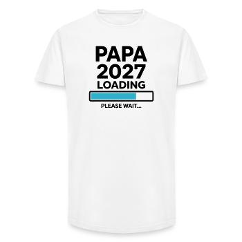 Daddy-to-be 2027 Loading - Long Fit Men's T-Shirt - white - Front - AI Model Male 185 light (185cm)
