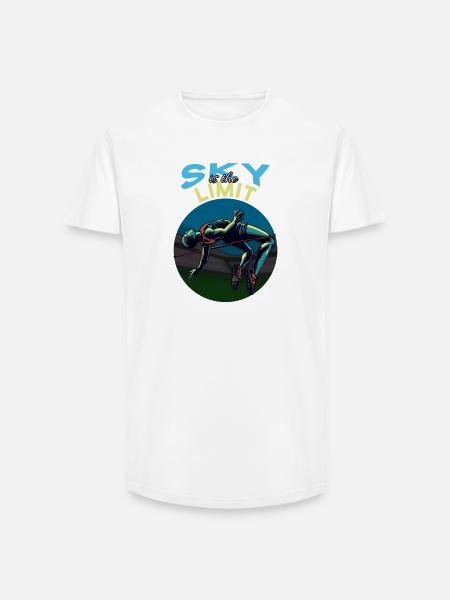 High jump: Sky is the limit! - Long Fit Men's T-Shirt - white