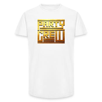Équipe de fête - T-shirt coupe longue homme - blanc - Devant - AI Model Male 185 light (185cm)