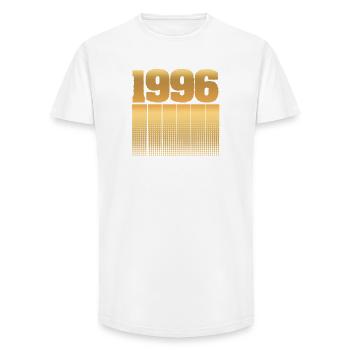 1996 - Long Fit Men's T-Shirt - white - Front - AI Model Male 185 light (185cm)