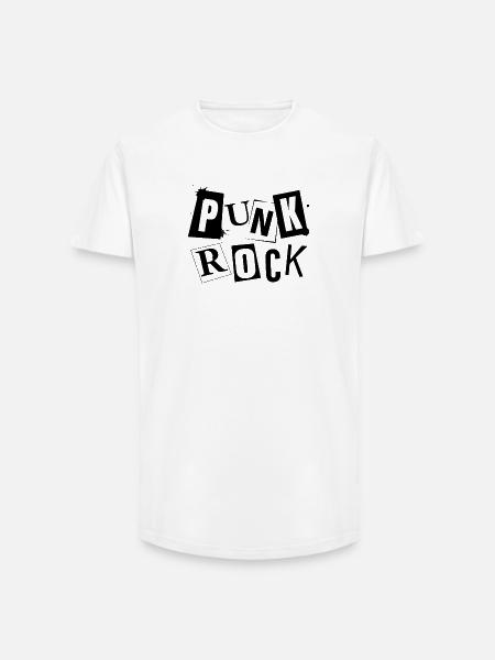 punk-01Punk Rock – Rebellious Music & Alternative - Long Fit Men's T-Shirt - white