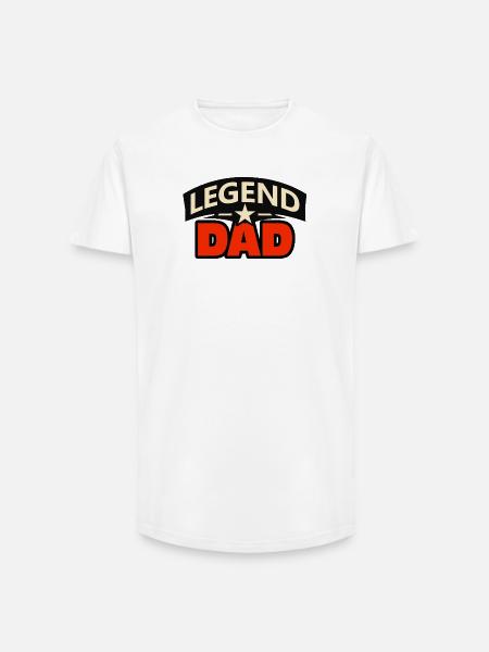 Legend dad – Funny Father Design - Long Fit Men's T-Shirt - white