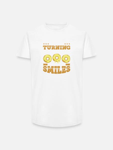 Restauration rapide en donuts - T-shirt coupe longue homme - blanc