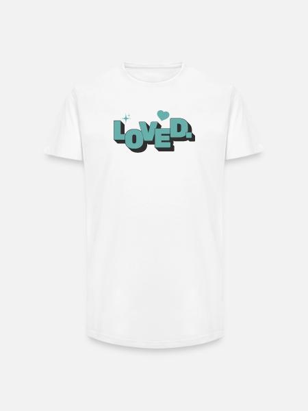 Aimé 1 Jean 4:16 Foi chrétienne - T-shirt coupe longue homme - blanc