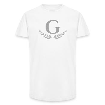 g - T-shirt coupe longue homme - blanc - Devant - AI Model Male 185 light (185cm)