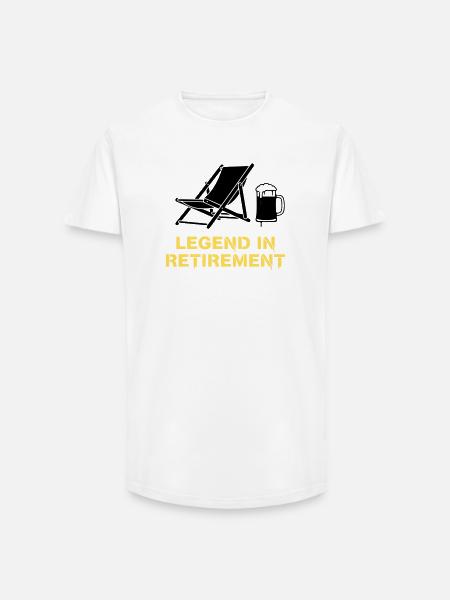Retired Legend Rente Liegestuhl - Long Fit Männer T-Shirt - Weiß