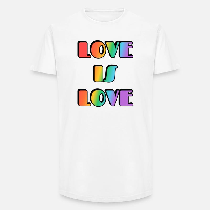 Liebe ist Liebe Regenbogen - Long Fit Männer T-Shirt - Weiß