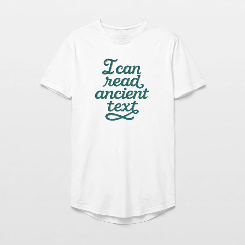 Antikes Script Tee Long Fit Männer T-Shirt