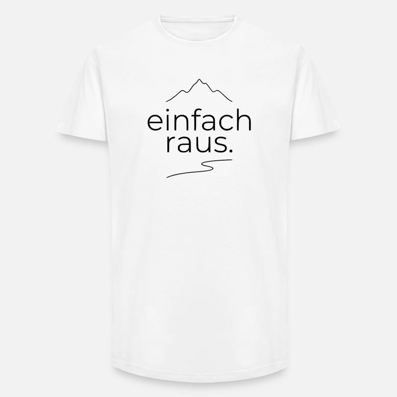 Einfach Raus Wandern - Long Fit Männer T-Shirt - Weiß