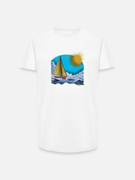 Sonnensegler am Meer 2 - Long Fit Männer T-Shirt - Weiß