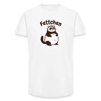 Frettchen - Fettchen mit dicken Bauch - Long Fit Männer T-Shirt - Weiß - Vorne - AI Model Male 185 light (185cm)