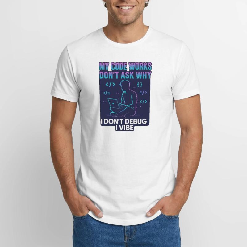 My Code Works Don't Ask Why – Lustiges Programmier Long Fit Männer T-Shirt