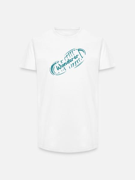 Leave Your Footprint Wanderer Travel Design - Long Fit Men's T-Shirt - white