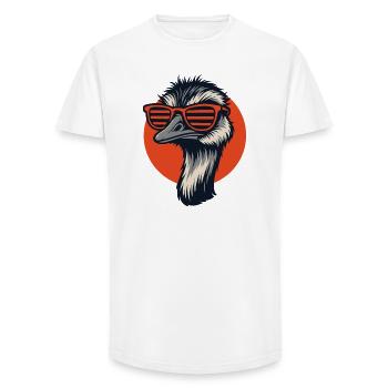 Bouquet with retro sunglasses - Long Fit Men's T-Shirt - white - Front - AI Model Male 185 light (185cm)