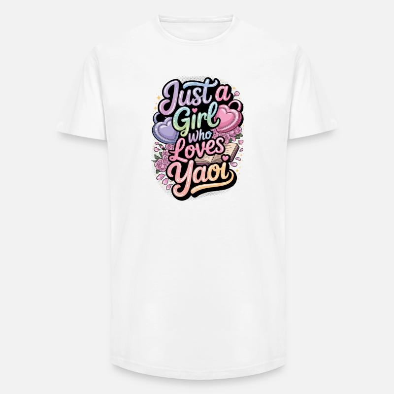 Nur ein Mädchen, das Yaoi liebt. - Long Fit Männer T-Shirt - Weiß