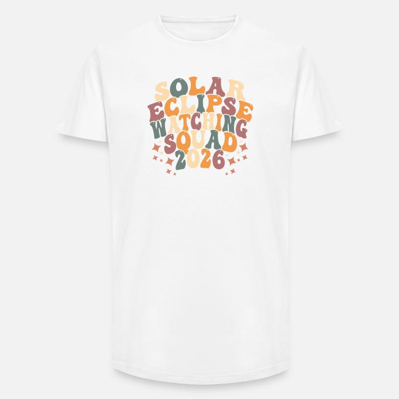Solar Eclipse Squad 2026 - Long Fit Männer T-Shirt - Weiß