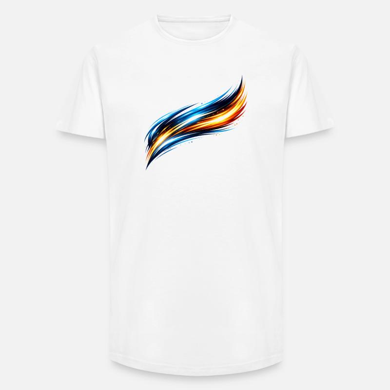 Sportliches Trikot Design Dynamischer Effekt - Long Fit Männer T-Shirt - Weiß