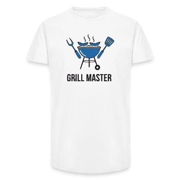 Echter Grill Master Papa - Long Fit Männer T-Shirt - Weiß - Vorne - AI Model Male 185 light (185cm)