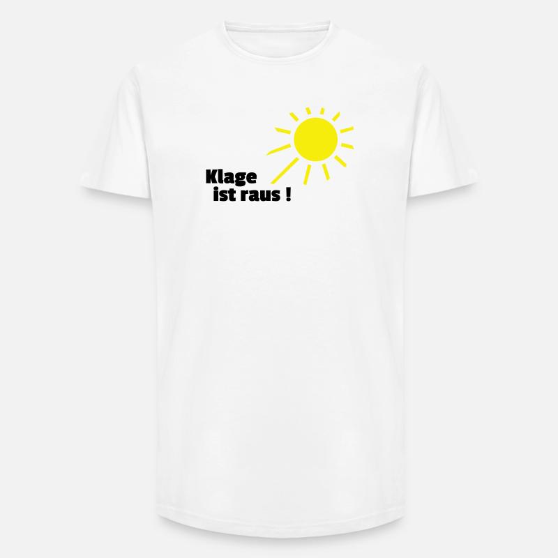 Klage ist raus Sonne - Long Fit Männer T-Shirt - Weiß