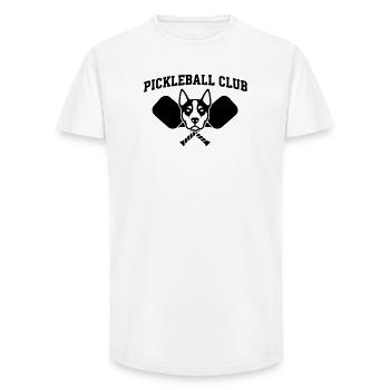 Sporty Pickleball Club Dog - Long Fit Men's T-Shirt - white - Front - AI Model Male 185 light (185cm)