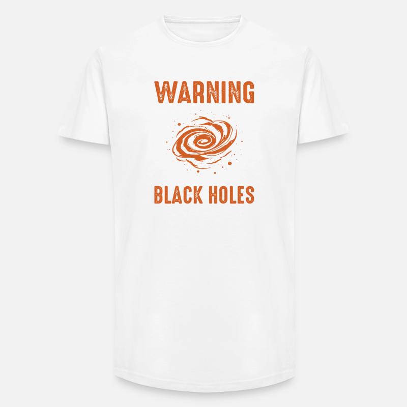 Warnung: Gespräch über Schwarze Löcher - Long Fit Männer T-Shirt - Weiß