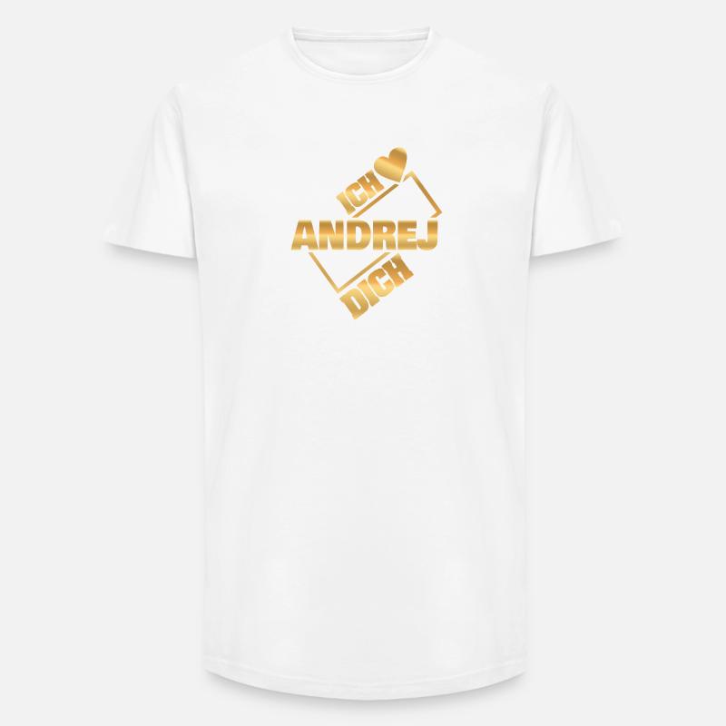 Andrej - T-shirt coupe longue homme - blanc