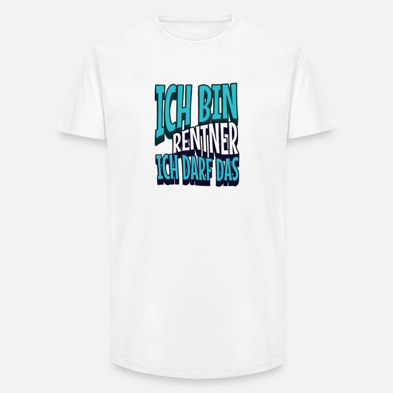 Rentner darf das - Long Fit Männer T-Shirt - Weiß