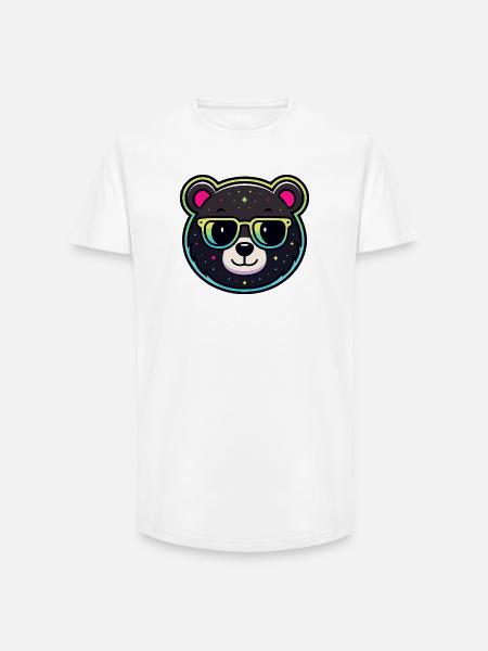Astral Bear Sonnenbrille - Long Fit Männer T-Shirt - Weiß