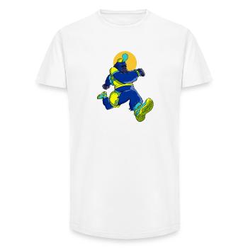 Blue Gorilla runner - Long Fit Men's T-Shirt - white - Front - AI Model Male 185 light (185cm)
