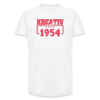 Spruch 1954 - Long Fit Männer T-Shirt - Weiß - Vorne - AI Model Male 185 light (185cm)