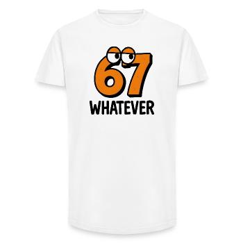 Six Seven : Whatever Italian Brainrot Humour Meme - T-shirt coupe longue homme - blanc - Devant - AI Model Male 185 light (185cm)