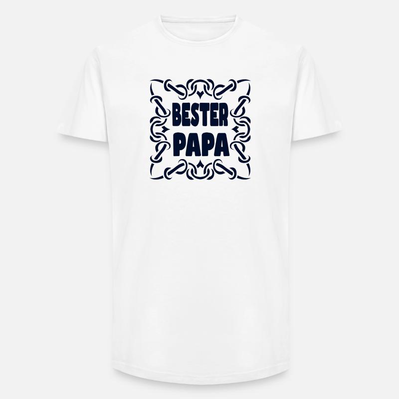 KOMPLIMENTE BESTER PAPA - Long Fit Männer T-Shirt - Weiß