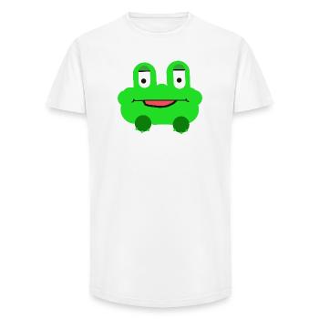 Frog Children Child Cheerful - Long Fit Men's T-Shirt - white - Front - AI Model Male 185 light (185cm)